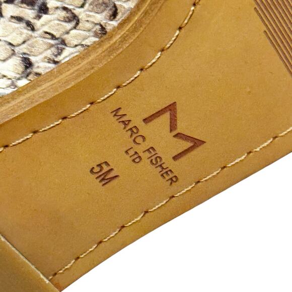 Marc Fisher Boots Yale Snake Print Pointy Toe Chelsea Bootie Ankle Shoes 5M NWOT - Picture 9 of 10